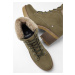 BONPRIX kotníčkové boty na podpatku Barva: Zelená