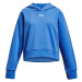 Under Armour RIVAL FLEECE CROP HOODIE Dívčí mikina, modrá, velikost