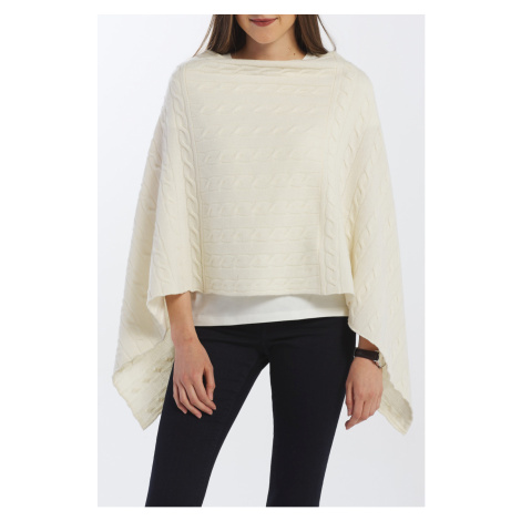 PONCHO GANT D2. LAMBSWOOL CABLE PONCHO