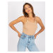 CAMEL CROP TOP MARIANA --CAMEL Hnědá