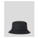 Klobouk karl lagerfeld k/monogram refl rev bucket hat černá