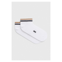Ponožky BOSS 2-pack pánské, bílá barva, 50491192