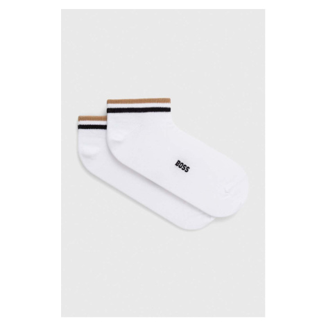 Ponožky BOSS 2-pack pánské, bílá barva Hugo Boss