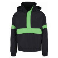 Pánská bunda // Urban Classics 3-Tone Neon Mix Pull Over Jacket black/neon green