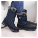Dámské nepromokavé sněhové boty SN10/23 Tmavě modrá s šedou - American Club