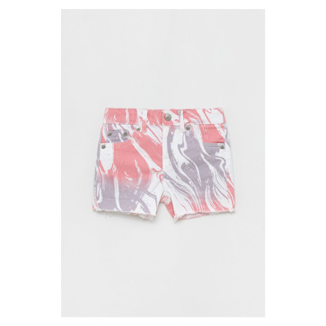 Dětské riflové kraťasy Levi's fialová barva, vzorované, nastavitelný pas Levi´s