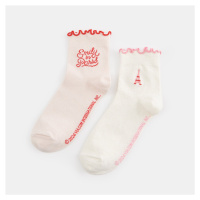 Sinsay - Sada 2 párů ponožek Emily in Paris - Vícebarevná