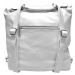 Velký bílý kabelko-batoh 2v1 s kapsami