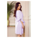Elegantní šaty NICOLA s opaskem- fialové Fialová