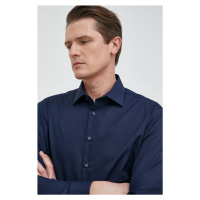 Košile Seidensticker Shaped tmavomodrá barva, slim, s klasickým límcem, 01.021000