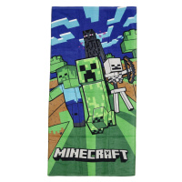 Hravý dětský ručník Minecraft Creeper, zelená