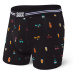 Pánské boxerky SAXX Vibe Boxer Brief black bowties n booze