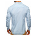 Blankytná pánská pruhovaná košile s dlouhým rukávem Bolf 20704