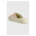 Pantofle Crocs Classic Platform Snake Print dámské, béžová barva, na platformě, 208242