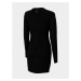 4F Dámské šaty s dlouhým rukávem H4Z22-SUDD011 Deep Black