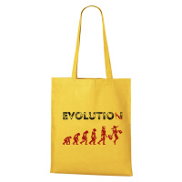 DOBRÝ TRIKO Bavlněná taška s potiskem Evoluce nákupy Barva: Žlutá