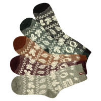 Zimní thermo ponožky alpaka LY217- 2 páry vícebarevná