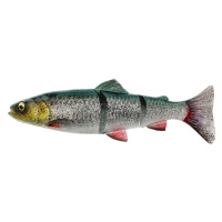 Savage gear gumová nástraha 4d linethru trout slow sinking green silver - 20 cm 93 g