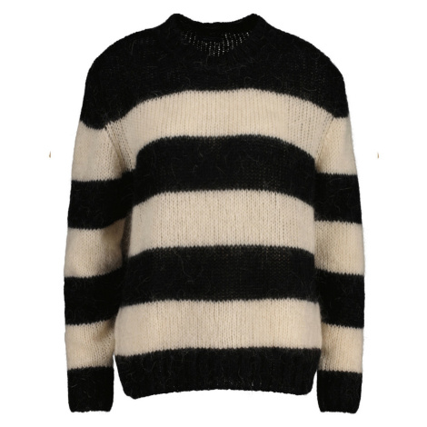 SVETR GANT D1. MOHAIR STRIPED C-NECK černá