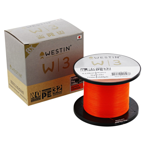 Westin Pletená Šňůra W3 8-Braid Dutch Orange 1m Nosnost: 34,6kg, Průměr: 0,37mm