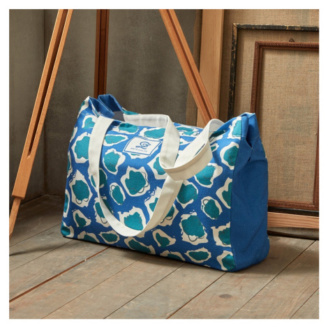 Blancheporte Maxi taška z kolekce Odette Lepeltier modrá/zelená
