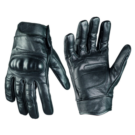 Kožené rukavice TACTICAL Mil-Tec® s plastovým chráničem – Černá Mil-Tec(Sturm Handels)
