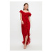 Trendyol Evening & Prom Dress - Red - Asymmetric