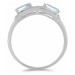 Prsten stříbrný s Blue Sky topazem a zirkony Ag 925 016796 BT - 62 mm 2,9 g