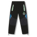 Chlapecké softshellové kalhoty KUGO HK7585, černá / zelené zipy Barva: Černá