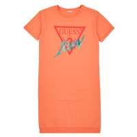 Guess ROLLED UP SLEEVES TERRY DRESS Oranžová