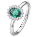 Brosway Elegantní stříbrný prsten Fancy Life Green FLG71