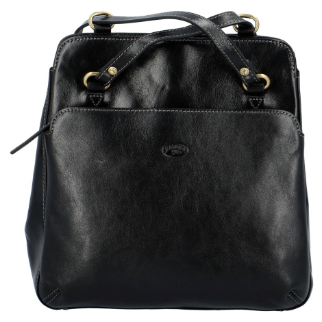 Luxusní dámská kožený kabelko batoh Katana Emily, černá