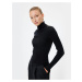 Koton Turtleneck Knitwear Sweater with Epaulette Detail Long Sleeve