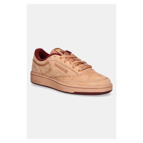 Semišové sneakers boty Reebok Club C 85 oranžová barva, 100201182