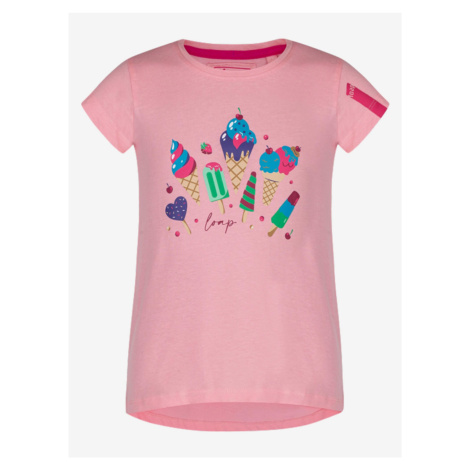 Růžové holčičí tričko s potiskem LOAP BESNUDA
