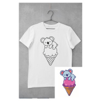 MMO Dětské tričko vymaluj si Koala se zmrzlinou