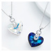 Éternelle Exkluzivní náhrdelník Swarovski Elements Katherine Blue - srdce NH1116-P0962B Modrá 40