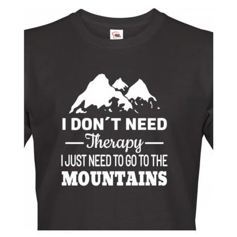 Pánské tričko pro turisty a cestovatele s potiskem hory BezvaTriko
