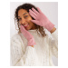 Světle růžové dámské dotykové rukavice