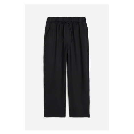 H & M - Kalhoty ze směsi lyocellu - černá H&M
