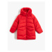 Koton Long Puffer Coat Hooded Faux Für Detailed