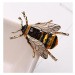Camerazar Elegantní brož ve tvaru velkého hmyzu, zlatá bižuterní slitina, 2,5 cm * 3,7 cm