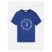 Tričko trussardi t-shirt logo cotton jersey 30/1 modrá