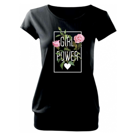 Girl Power - růže - Volné triko city