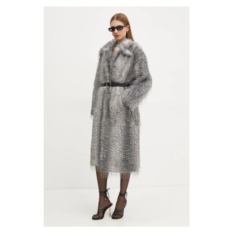 Kabát Marciano Guess JEANNETTE dámský, šedá barva, přechodný, oversize, 5RGL20 7208A