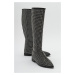 LuviShoes VERANO Black Silver Stone Women's Boots