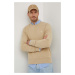 Bavlněná mikina Polo Ralph Lauren pánská, béžová barva, hladká