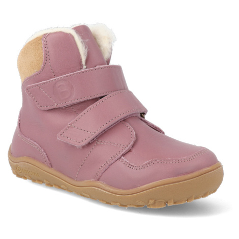 Barefoot zimní obuv s membránou bLIFESTYLE - Gibbon BIO TEX wool altrose růžová