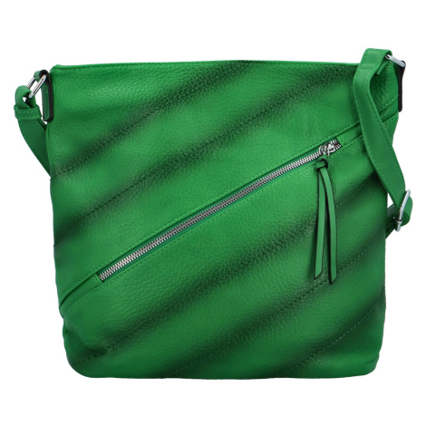 Trendy dámská koženková crossbody kabelka Ewoona, zelená Maria C.