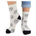 Noviti SB 047 W 03 smajlíky bílé Dámské ponožky